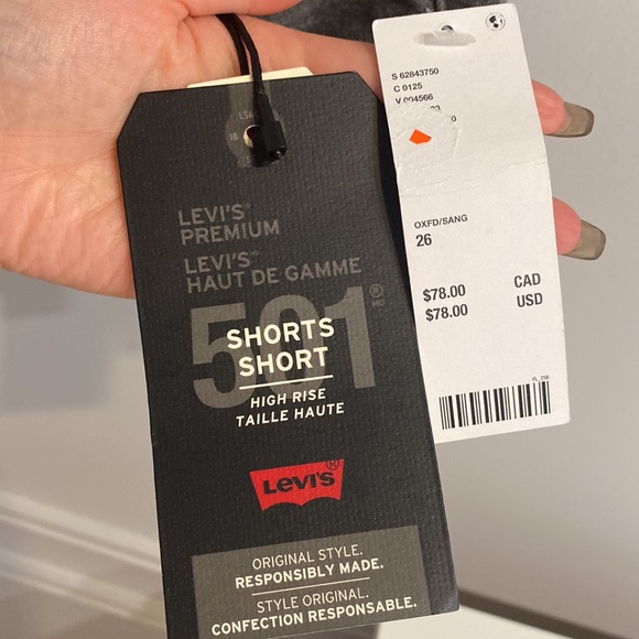 Levi’s 501 HIGH RISE WOMEN'S SHORTS - Picture 6 of 9